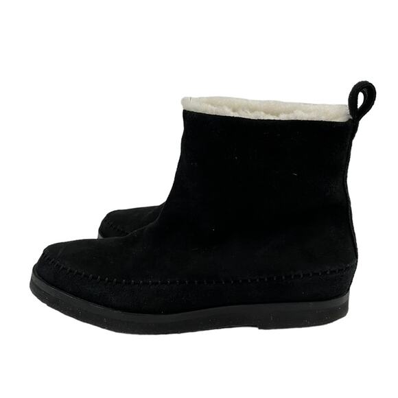 Jenni Kanye Suede Shearling Moc Boot Black 6 - Picture 7 of 11
